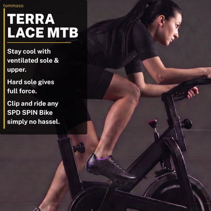 Terra Lace - Indoor Cycling / Mountain Biking with SPD Cleats Included