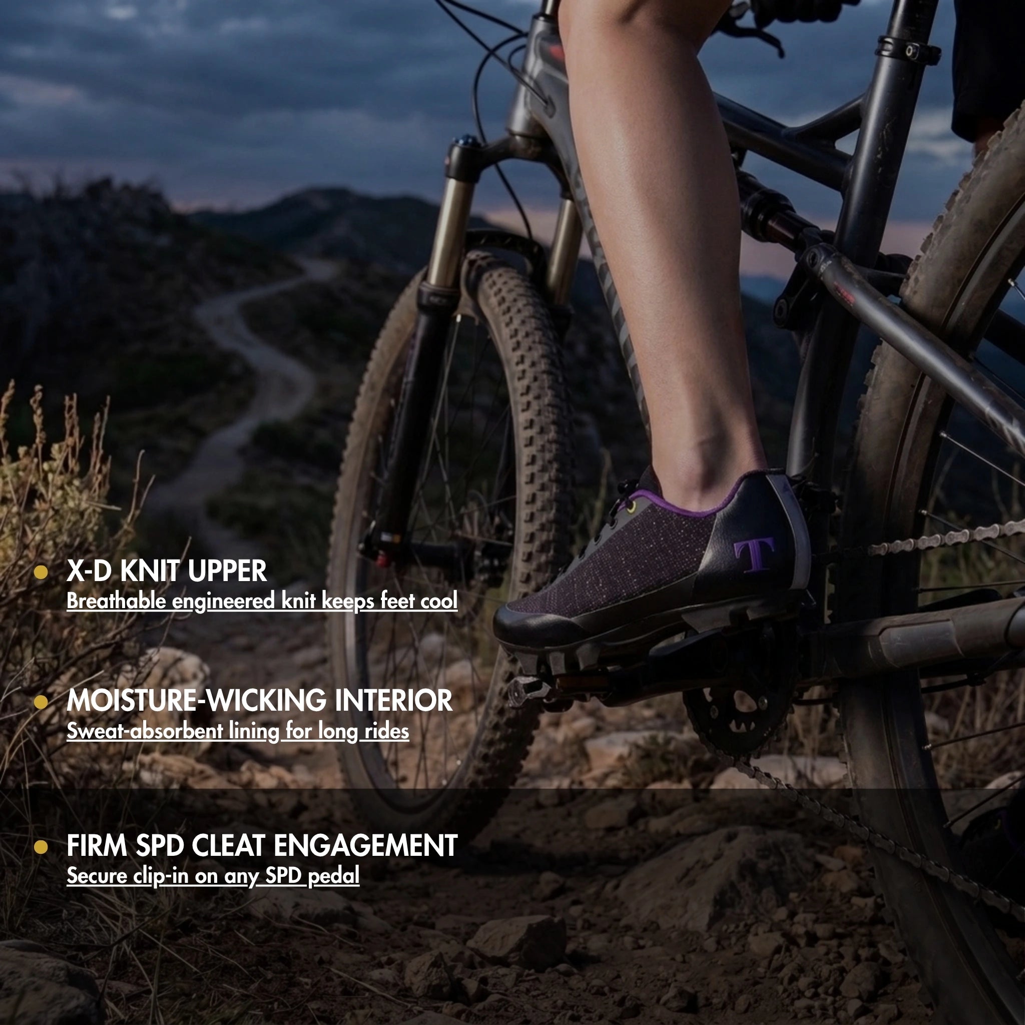 Terra Lace - Indoor Cycling / Mountain Biking with SPD Cleats Included