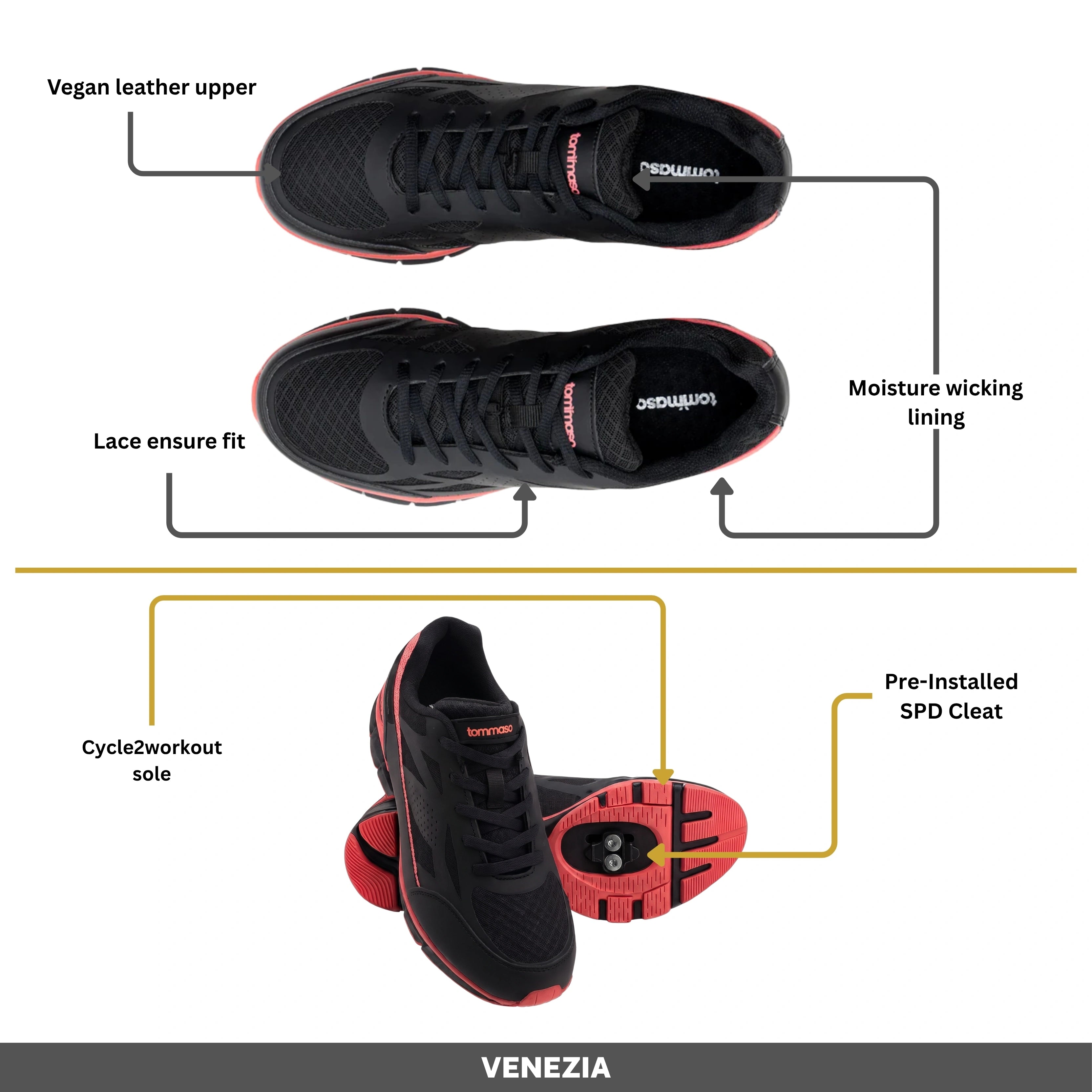 Venezia - Indoor Cycling & Commuting / SPD Cleats Included