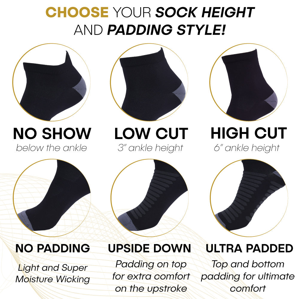 Padded socks on sale for height