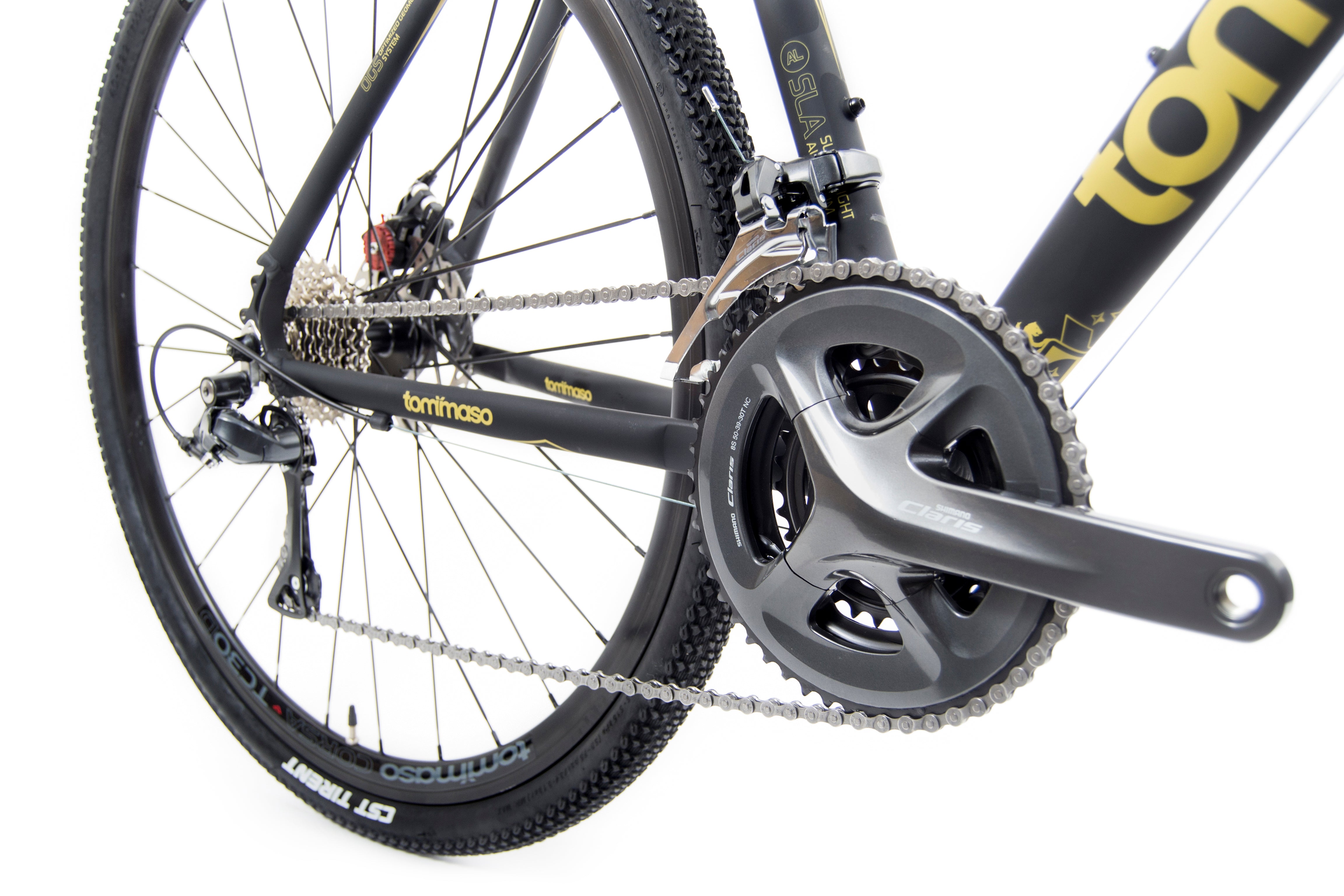 Tommaso Sterrata Gravel Bike, Shimano Claris R2000 Adventure Bike with Disc Brakes, Extra Wide Tires, And Carbon Fork Perfect For Road Or Dirt Trail