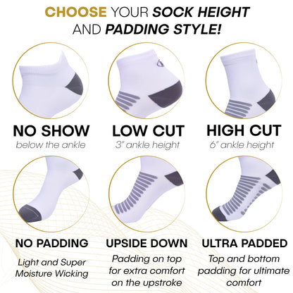 Tommaso Ultra Padded Socks (3 Pair Pack) - White